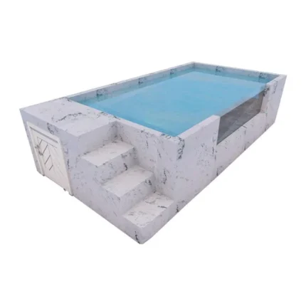 Piscina fuori terra acciaio rigido ILU PRO 235 con pannello metacrilato e scala integrata, 4,20 × 2,20 m - immagine 1
