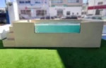 Piscina fuori terra acciaio rigido ILU PRO 235 con pannello metacrilato e scala integrata, 4,20 × 2,20 m - immagine 3