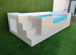 Piscina fuori terra acciaio rigido ILU PRO 235 con pannello metacrilato e scala integrata, 4,20 × 2,20 m - immagine 4
