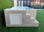 Piscina fuori terra acciaio rigido ILU PRO 235 con pannello metacrilato e scala integrata, 4,20 × 2,20 m - immagine 7
