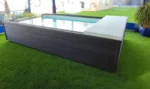 Piscina fuori terra acciaio rigido ILU PRO 235 con pannello metacrilato e scala integrata, 4,20 × 2,20 m - immagine 8