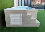 Piscina fuori terra acciaio rigido ILÚ PRO 240 con pannello metacrilato e scala integrata, 4,70 × 2,20 m - immagine 3