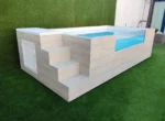 Piscina fuori terra acciaio rigido ILÚ PRO 240 con pannello metacrilato e scala integrata, 4,70 × 2,20 m - immagine 4