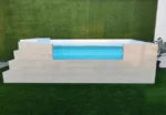 Piscina fuori terra acciaio rigido ILÚ PRO 240 con pannello metacrilato e scala integrata, 4,70 × 2,20 m - immagine 6