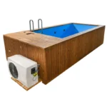 Piscina in legno termo-trattato Thermo Spa Korax 4,8 m con jacuzzi, pompa di calore 9 kW e LED - immagine 3