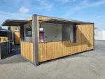 Snack Box 20 Piedi Privilegio — Rivestimento Legno 1,5 Lati, Sportello + Anta Timpano, Interni Bianchi, Zona Tecnica - immagine 1